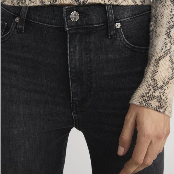 FRAME Le Sleek Straight Jeans | Washed Black| Size 32 - Picture 4 of 13